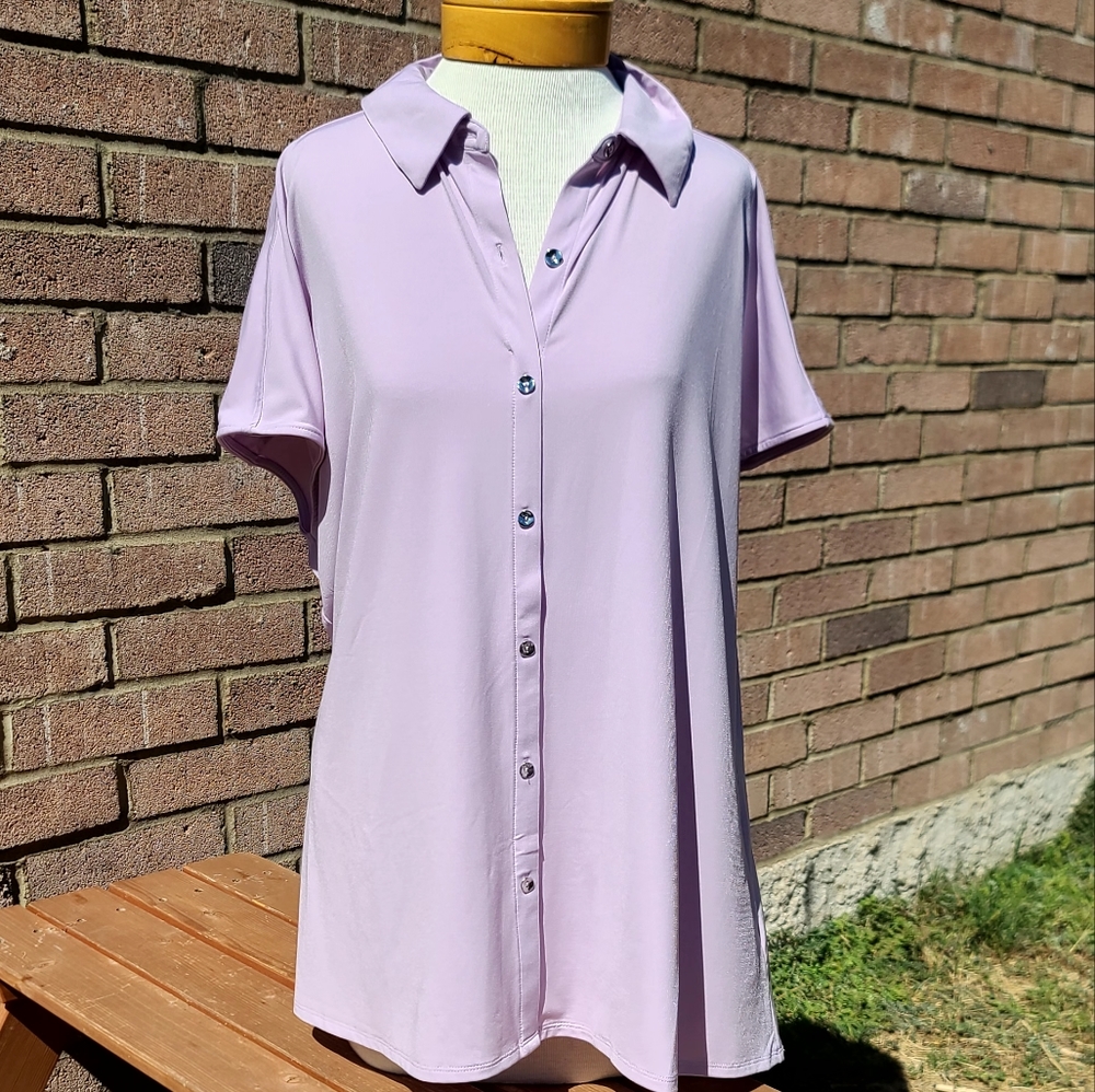 H by Halston violet tunic top - Picture 4 of 4